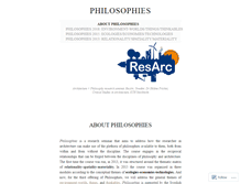 Tablet Screenshot of philosophiesresarc.net